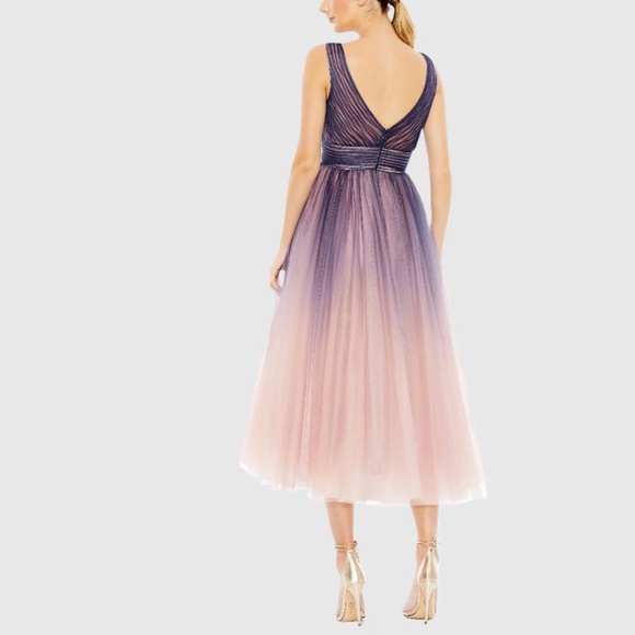 Mac Duggal Ombré Tulle Midi Length Gown – Size 14 NWT - Picture 2 of 7